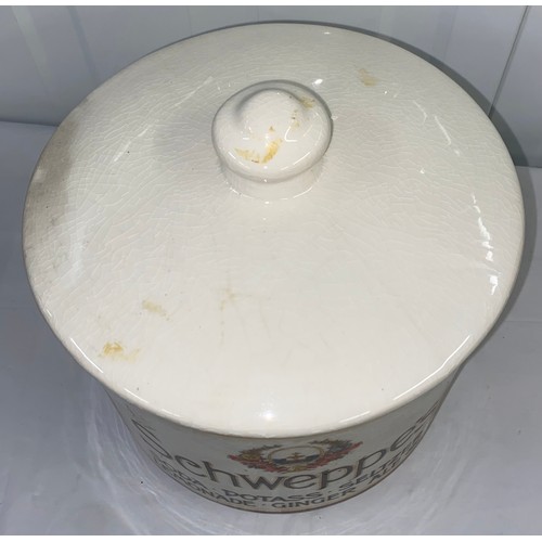 119 - Large Vintage Schweppes Ceramic Ice Bucket