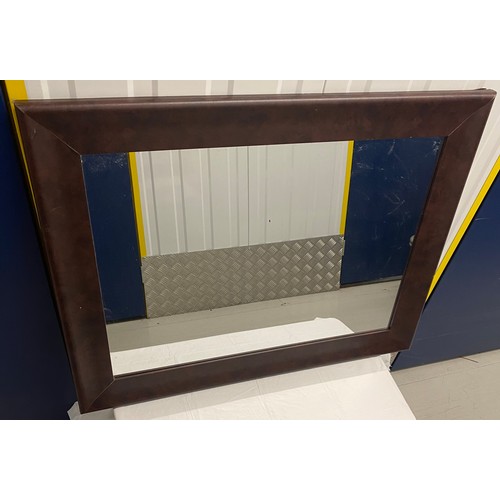 365 - Large Mirror with Leather Sides