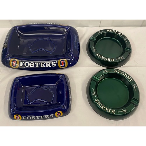 106 - Four Vintage Ash Trays to Include Fosters and Regent (4)