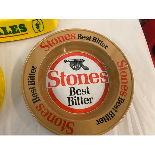109 - Five Vintage Ash Trays to include Stones, Tennents, Skolar (5)