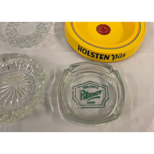 112 - Four Vintage Ash Trays to include Holsten Pils, Pilsner and Glass Ash Trays (4)