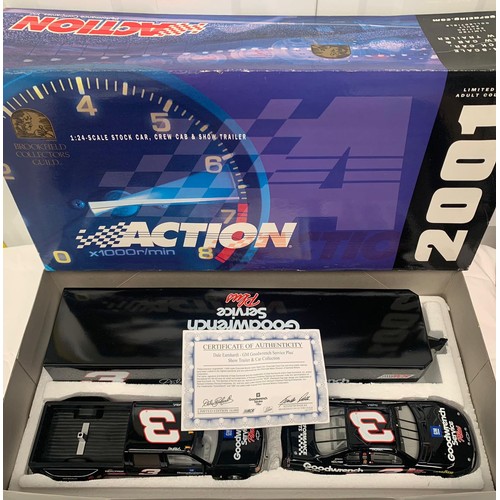 380 - 2001 Limited Edition Action Boxed 1:24-Scale Stock Car, Crew Cab & Show Trailer Dale Earnhardt