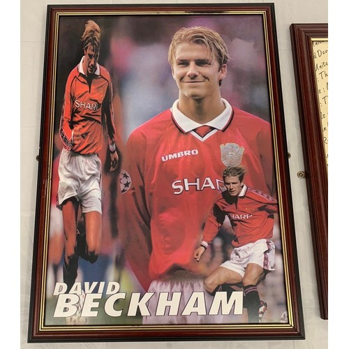 116 - Two Framed Manchester United Posters Of Daivd Beckham