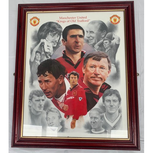113 - Two Framed Manchester United Posters Sir Matt Busby 1909-94 & Manchester United Kings Of Old Traffor... 