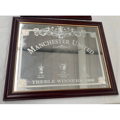 114 - Two Mirror Manchester United Treble Winners 1989 & Manchester United Team of the 90s