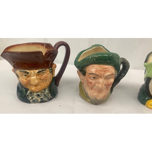 361 - Four Royal Doulton Small Character Jugs to include Falstaff, Auld Mac, Sairy Gamp (4)