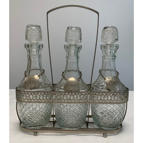 365 - Antique Bottle Decanters Set (3)