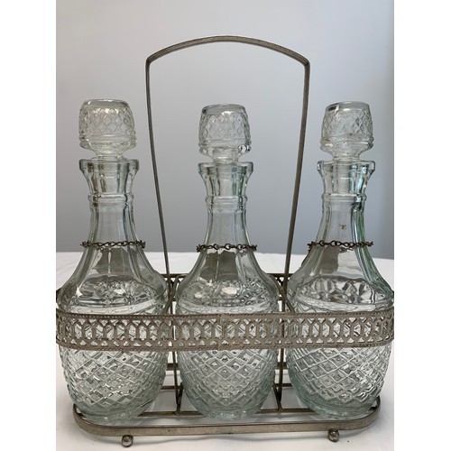 365 - Antique Bottle Decanters Set (3)