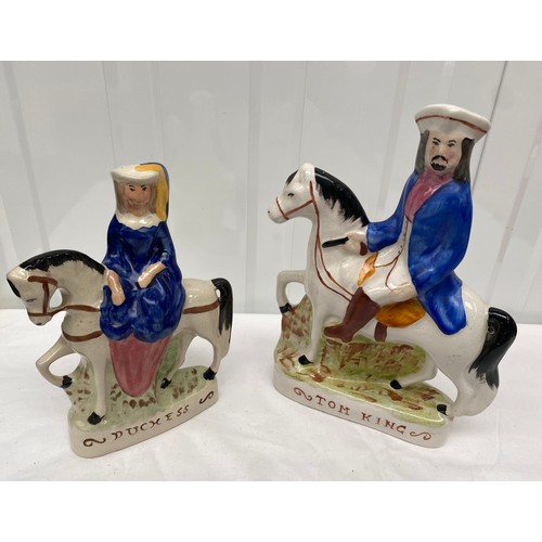 371 - Two Vintage Staffordshire Tom King Figurine & Duchess Figure