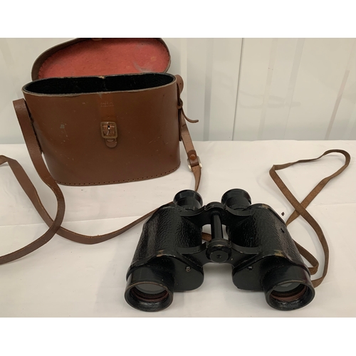 374 - WW1 Genuine Binoculars in case