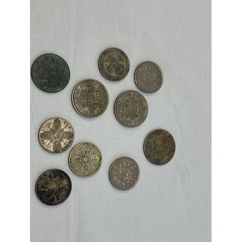 499 - Selection of Half Crowns and Florins from early to mid 20th century