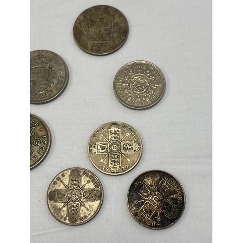 499 - Selection of Half Crowns and Florins from early to mid 20th century