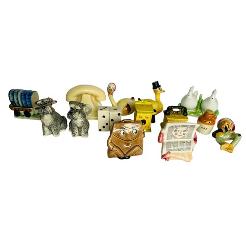 96 - Selection of  Various Novelty Salt and Peppers to include Royal Winton