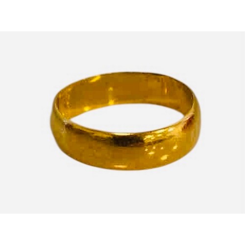 1 - 22 CT Gold wedding ring, gross weight approx 4.21 grams