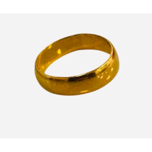 1 - 22 CT Gold wedding ring, gross weight approx 4.21 grams