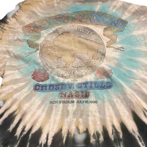3 - Tie-dye cotton short-sleeve T-shirt printed for Grateful Dead's 25th anniversary concert with Crosby... 
