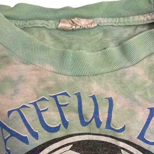 9 - Cotton tie-dye short-sleeve T-shirt featuring Grateful Dead Olympic Velodrome cycling skull motif on... 
