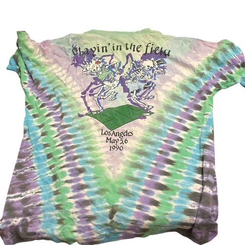 9 - Cotton tie-dye short-sleeve T-shirt featuring Grateful Dead Olympic Velodrome cycling skull motif on... 