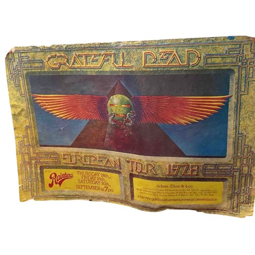 15 - Litho concert poster for Grateful Dead's European Tour, Rainbow Theatre, London, 28–30 September 197... 