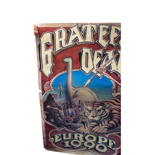 16 - Colour lithographic concert poster for Grateful Dead's Europe 1990 tour, designed and signed in the ... 