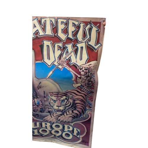 16 - Colour lithographic concert poster for Grateful Dead's Europe 1990 tour, designed and signed in the ... 