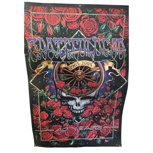 18 - Large psychedelic offset poster celebrating Grateful Dead's 40th anniversary, 1965-2005, with stylis... 
