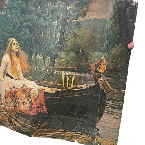 19 - Poster of John William Waterhouse's 1888 painting The Lady of Shalott, colour reproduction on paper