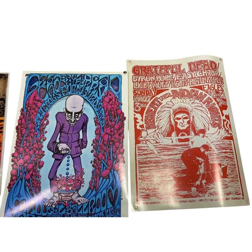 25 - Set of 3 psychedelic rock concert posters: Dantalian's Chariot/UFO Roundhouse (Sept 1967), stylised ... 