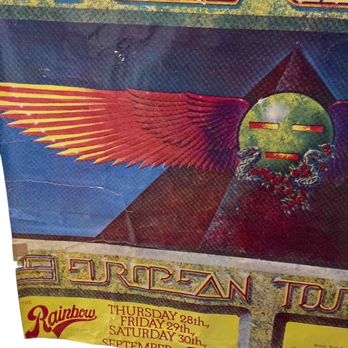 28 - Grateful Dead European Tour 1978 Rainbow Theatre London poster, colour offset lithograph with winged... 