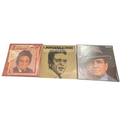 30 - Set of 3 Johnny Cash vinyl LPs: Country Classics; Happiness Is You; Johnny 99.