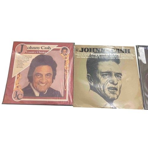 30 - Set of 3 Johnny Cash vinyl LPs: Country Classics; Happiness Is You; Johnny 99.
