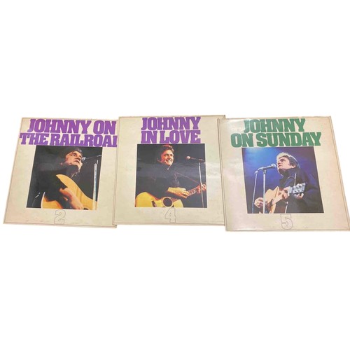 33 - Set of three vinyl LP albums, titles: Johnny on the Railroad (No.2), Johnny in Love (No.4) and “John... 