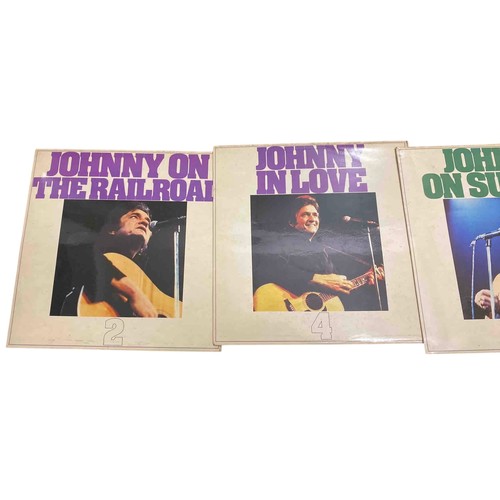 33 - Set of three vinyl LP albums, titles: Johnny on the Railroad (No.2), Johnny in Love (No.4) and “John... 
