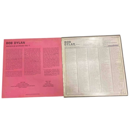 34 - Pair of Bob Dylan bootleg vinyl LPs: “Historical Archives Volume 1 and A Tree With White Wonder, Vol... 