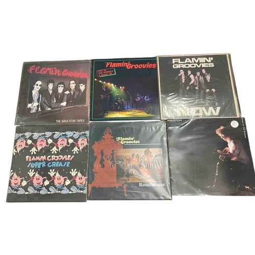 36 - Set of six rock vinyl LPs: Flamin' Groovies' Super Grease, Gold Star Tapes, Roadhouse, Live at the W... 