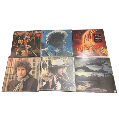 37 - Six Columbia Records LP vinyl albums by Bob Dylan: Blonde on Blonde; Desire; Slow Train Coming; Save... 