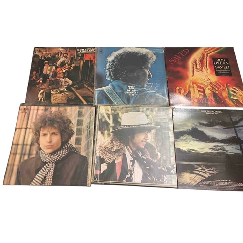 37 - Six Columbia Records LP vinyl albums by Bob Dylan: Blonde on Blonde; Desire; Slow Train Coming; Save... 