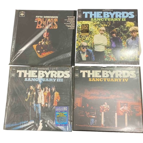 39 - Set of four sealed 180-gram vinyl reissue albums by The Byrds Sanctuary II, Sanctuary III, Sanctuary... 