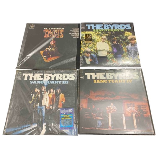 39 - Set of four sealed 180-gram vinyl reissue albums by The Byrds Sanctuary II, Sanctuary III, Sanctuary... 