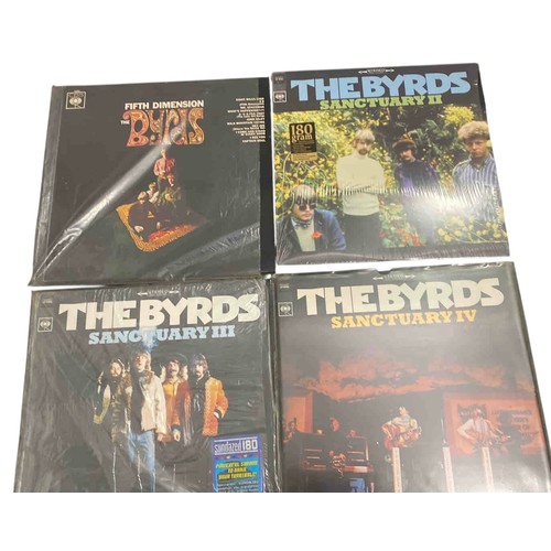 39 - Set of four sealed 180-gram vinyl reissue albums by The Byrds Sanctuary II, Sanctuary III, Sanctuary... 