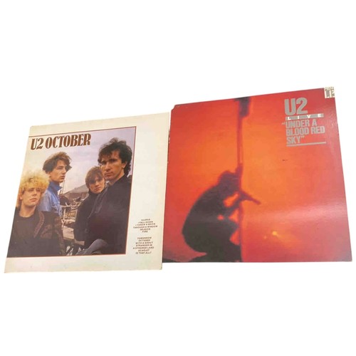 45 - Pair of U2 vinyl records: October (1981) studio album and Under a Blood Red Sky Live mini-LP (1983),... 