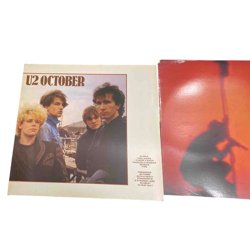 45 - Pair of U2 vinyl records: October (1981) studio album and Under a Blood Red Sky Live mini-LP (1983),... 