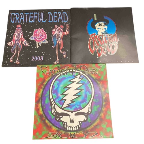 46 - Set of 3 Grateful Dead wall calendars, years 2002, 2003 and another undated issue, each with psyched... 