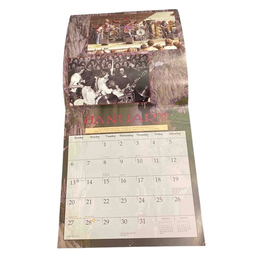 46 - Set of 3 Grateful Dead wall calendars, years 2002, 2003 and another undated issue, each with psyched... 