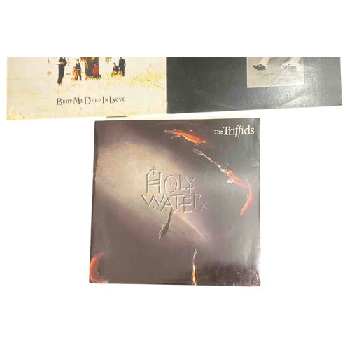 58 - Set of 3 vinyl records by Australian band The Triffids: Holy Water, Bury Me Deep In Love and Field o... 