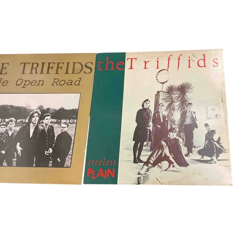 60 - Set of 3 vinyl records by The Triffids: Wide Open Road, Treeless Plain, and Love in Bright Landscape... 