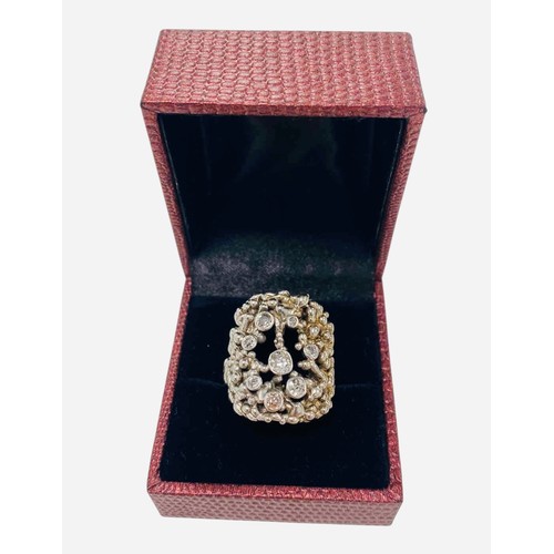 1 - 9 CT White Gold Susan Vedadi Diamond Ring marked SV. Gross weight approx 12.38 grams