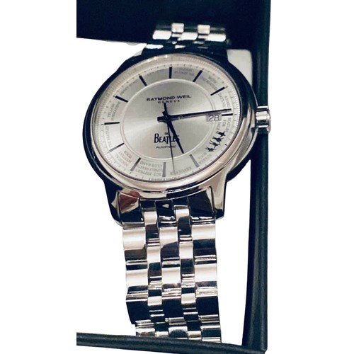 1A - A Raymond Weil Maestro The Beatles wristwatch, stainless steel with stainless steel strap, presented... 