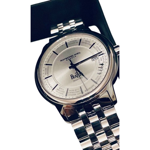 1A - A Raymond Weil Maestro The Beatles wristwatch, stainless steel with stainless steel strap, presented... 