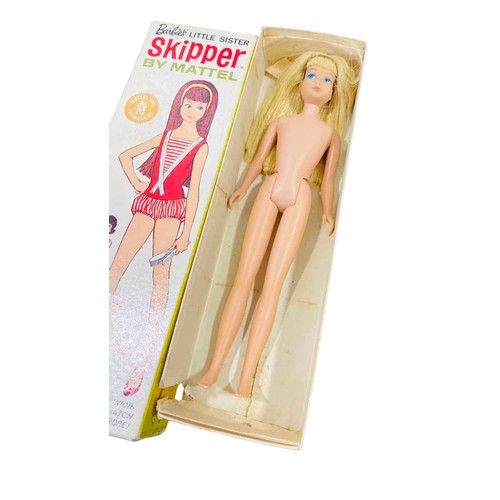 37 - A Mattel Skipper fashion doll, Barbie's Little Sister, with original illustrated card box.